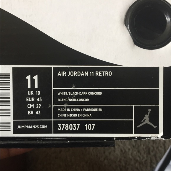 Jordan concord 11s sz 11
